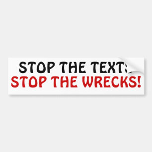 Adesivo Para Carro Pare os textos param as destruições!