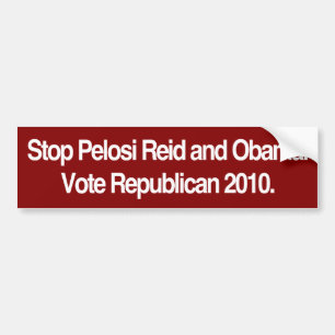 Adesivo Para Carro Pare Pelosi, Reid, e Obama. Vote o republicano