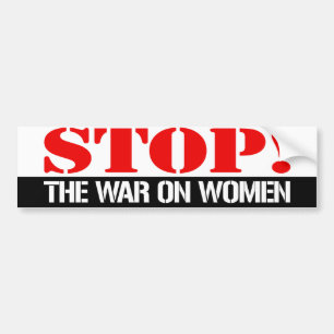 Adesivo Para Carro Parem com a guerra contra as mulheres - Feminista