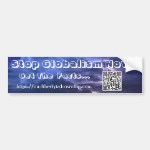Adesivo Para Carro Parem com o Globalismo - Bumper Sticker - Stormy B