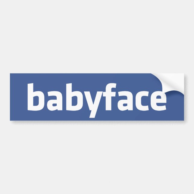 Adesivo Para Carro paródia de rede social engraçada da babyface (Frente)