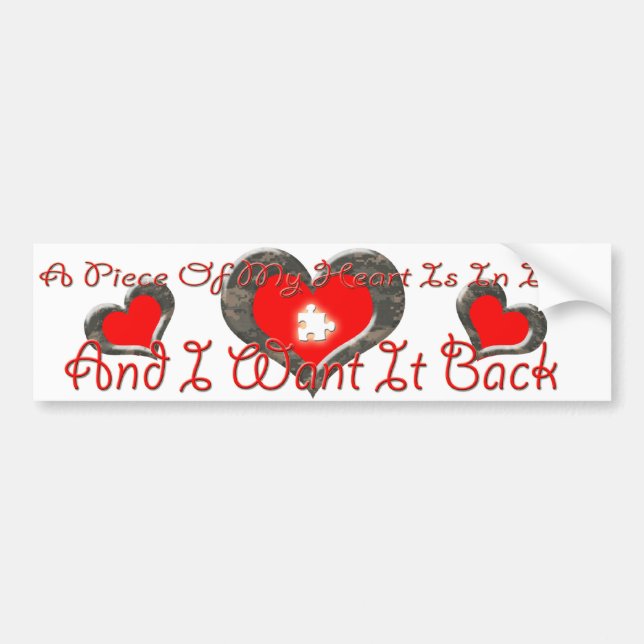 Adesivo Para Carro Parte de coração no autocolante no vidro traseiro (Frente)