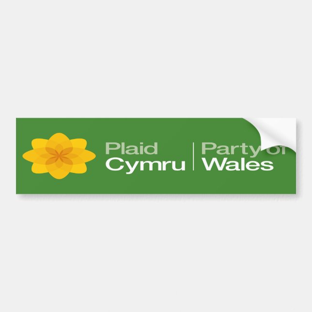 Adesivo Para Carro Partido de Cymru da xadrez de Wales (Frente)