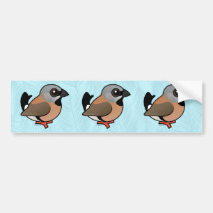 Adesivo Para Carro Passarinho Preto-throated de Birdorable