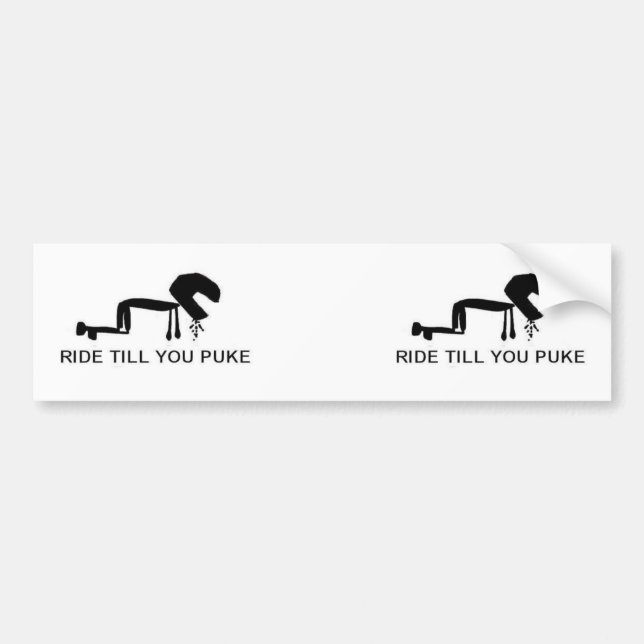 Adesivo Para Carro Passeio até que você puke (Frente)