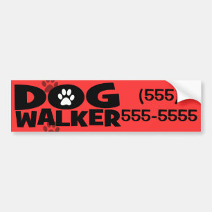Adesivo Para Carro Passeio do cão e promoção do caminhante do cão