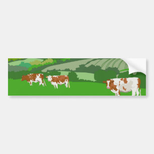 Adesivo Para Carro Pastando vacas