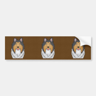 Adesivo Para Carro Patas dos desenhos animados do cão do Collie