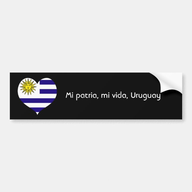 Adesivo Para Carro Patria do MI, vida do MI, Uruguai (Frente)
