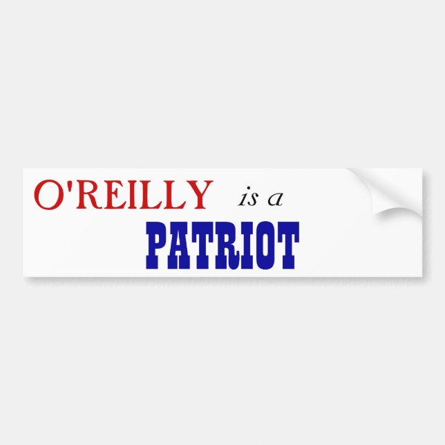 Adesivo Para Carro Patriota de Bill O'Reilly (Frente)