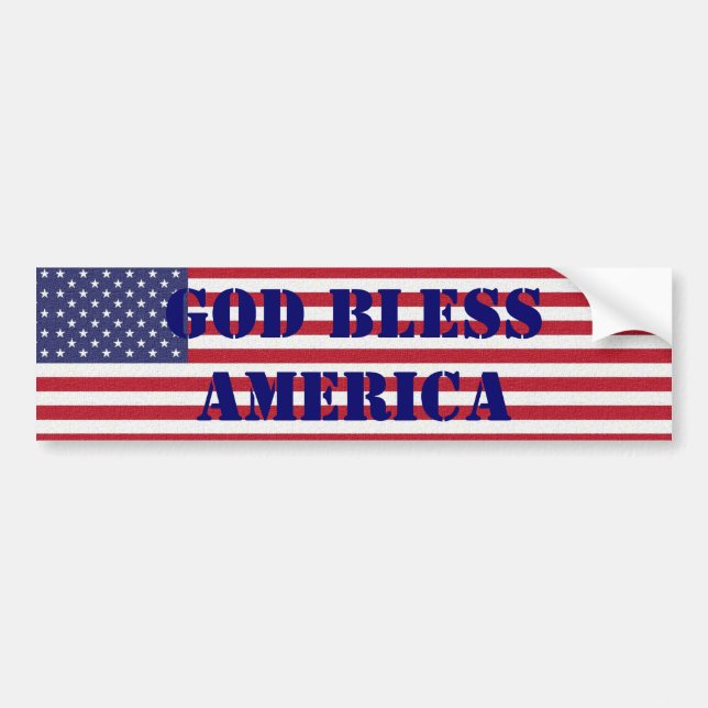 Adesivo Para Carro Patriotic Classic and powerful God Bless America (Frente)
