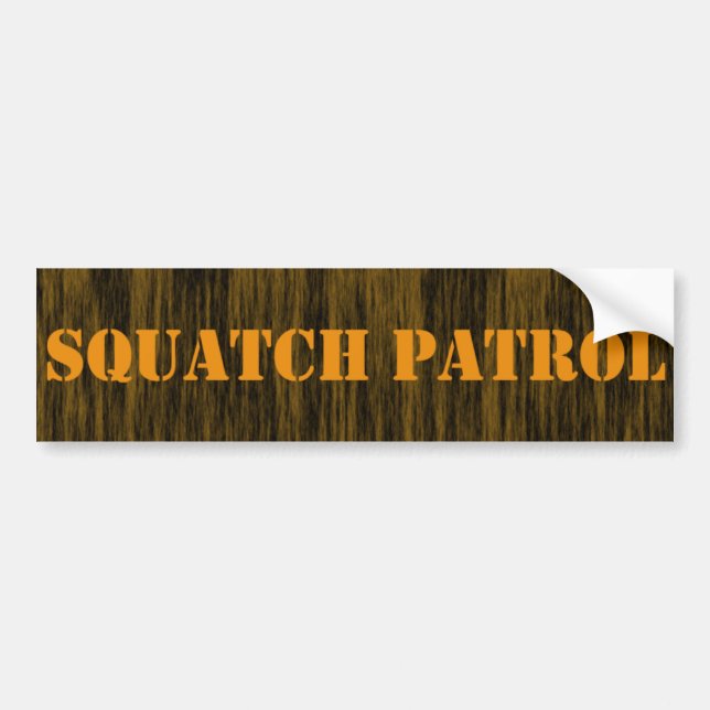 Adesivo Para Carro Patrulha Bumpersticker de Squatch (Frente)