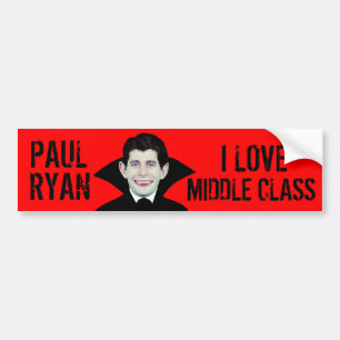 Adesivo Para Carro Paul Ryan ama a classe média