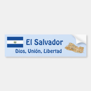 Adesivo Para Carro Pavilhão de El Salvador e Bumper