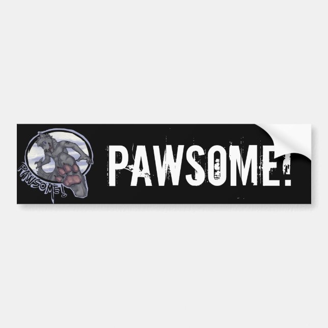 Adesivo Para Carro pawsome, PAWSOME! (Frente)