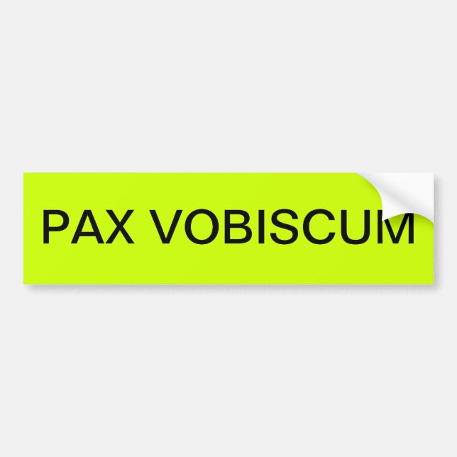 ADESIVO PARA CARRO PAX VOBISCUM (Frente)