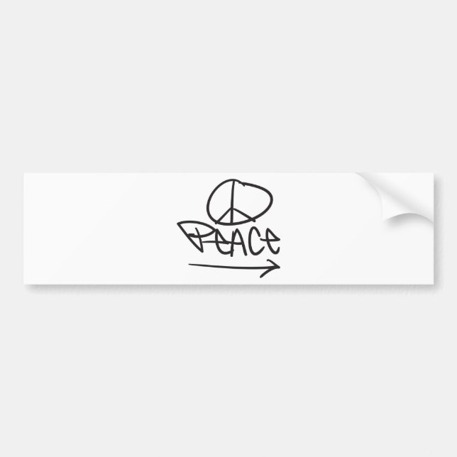 Adesivo Para Carro paz (Frente)