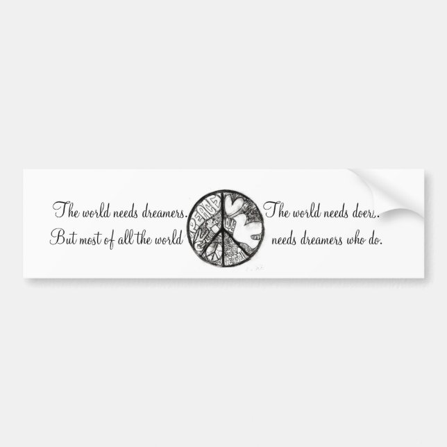 Adesivo Para Carro Paz (Frente)