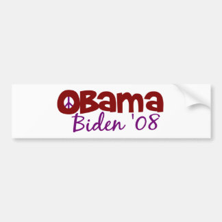 Adesivo Para Carro Paz 2008 de Obama Biden