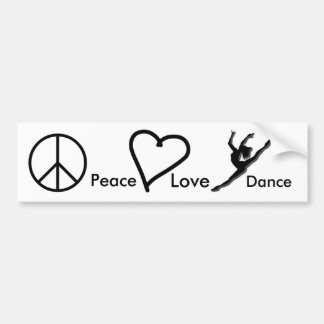 Adesivo Para Carro Paz, amor & dança