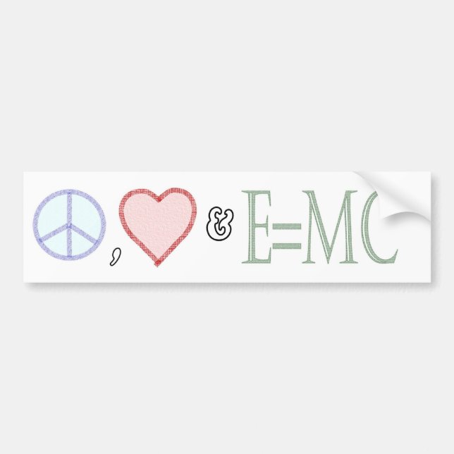 Adesivo Para Carro Paz, amor e compreensão (Frente)