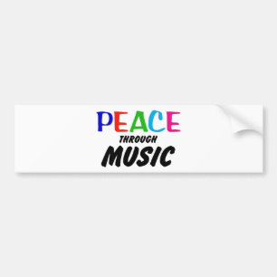 Adesivo Para Carro Paz com a música (arco-íris)