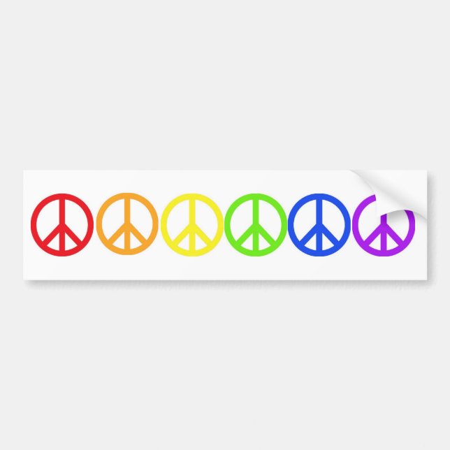 Adesivo Para Carro Paz do arco-íris (Frente)