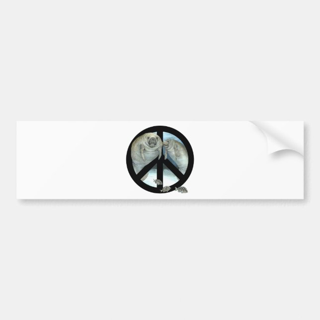 Adesivo Para Carro paz do peixe-boi (Frente)