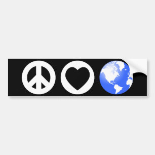 Adesivo Para Carro Paz e amor Terra