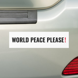 Adesivo Para Carro Paz mundial, por favor, protesto de sem guerra ver