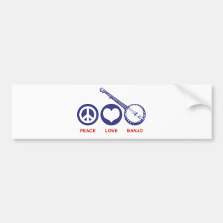 Adesivo Para Carro Peace Love Banjo