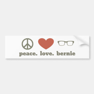 Adesivo Para Carro Peace Love Bernie Sanders Bumper Stickers