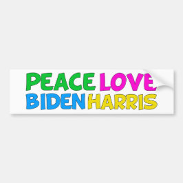 Adesivo Para Carro Peace Love Biden Harris 2024 Eleição