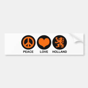 Adesivo Para Carro Peace Love Holland