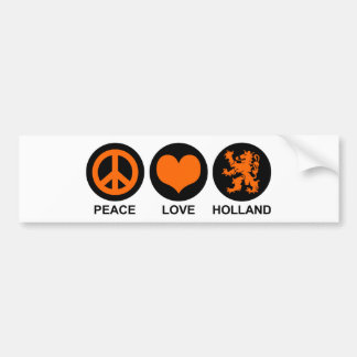 Adesivo Para Carro Peace Love Holland