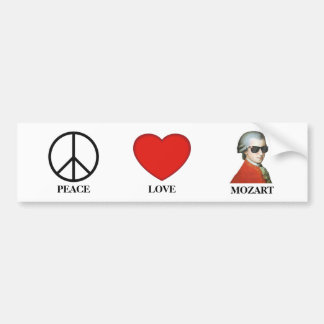 Adesivo Para Carro Peace Love Mozart - Vestido Musical!