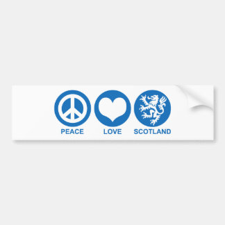 Adesivo Para Carro Peace Love Scotland