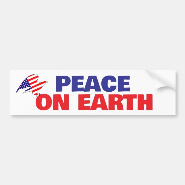 Adesivo Para Carro PEACE on earth not war warmonger deep-state  Bumpe (Frente)
