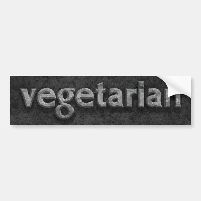 Adesivo Para Carro Pedra cinzelada vegetariano (Frente)