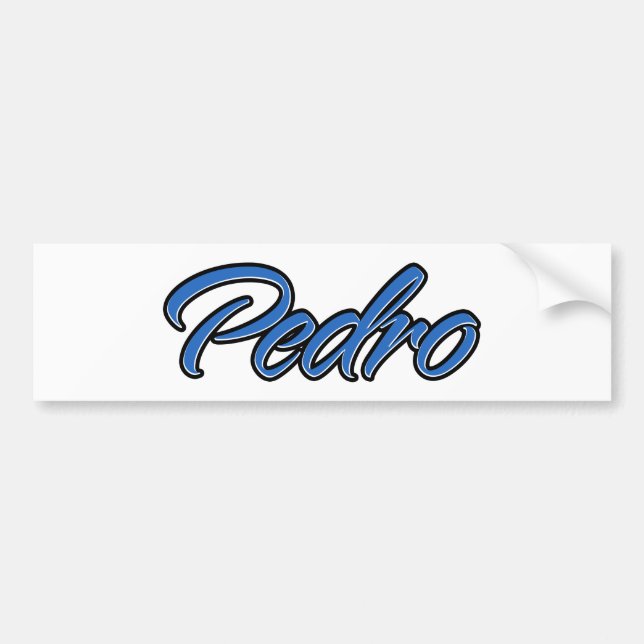 Adesivo Para Carro Pedro Name blue Aufkleber Sticker Autoaufkleber (Frente)