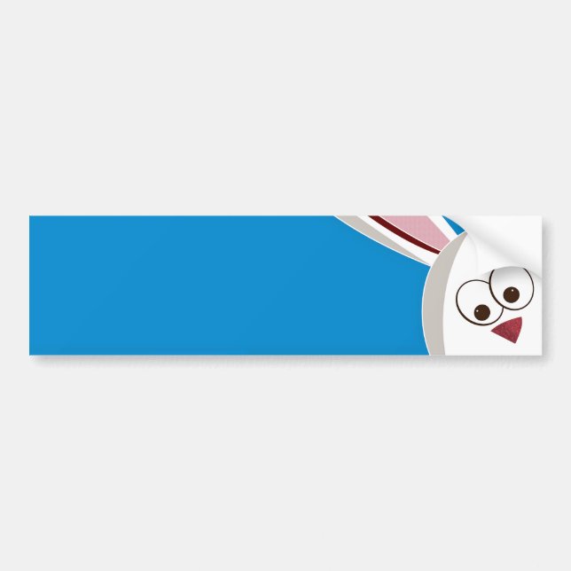 Adesivo Para Carro Peeking Bunny (Frente)