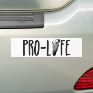 Adesivo Para Carro Pegada de Bebê Pro-Life
