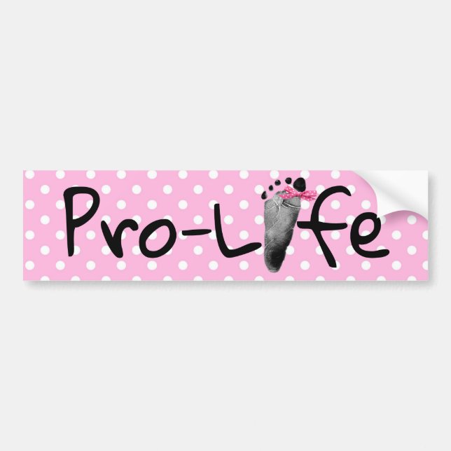 Adesivo Para Carro Pegada de Bebê Pro-Life com Arco (Frente)