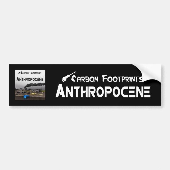 Adesivo Para Carro Pegadas de carbono - Antropoceno (Frente)