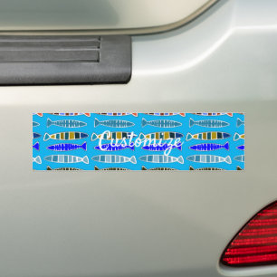 Adesivo Para Carro Peixe listrado multicolorido Thunder_Cove