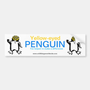 Adesivo Para Carro PENGUIN de olhos amarelos - Vida selvagem -