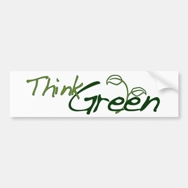 Adesivo Para Carro Pense verde (Frente)