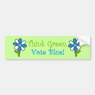 Adesivo Para Carro Pense verde Voto