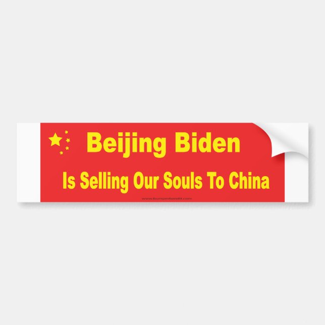 Adesivo Para Carro Pequim Biden Bumper Sticker (Frente)