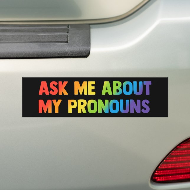 Adesivo Para Carro Pergunte-me sobre meu orgulho LGBTQ (No carro)